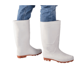 Bota Sanitaria Blanca Suela Amarilla