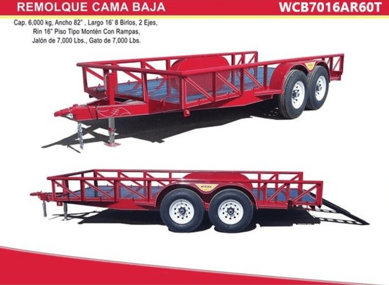 Remolque Cama Baja 6 ton de Super Equipos