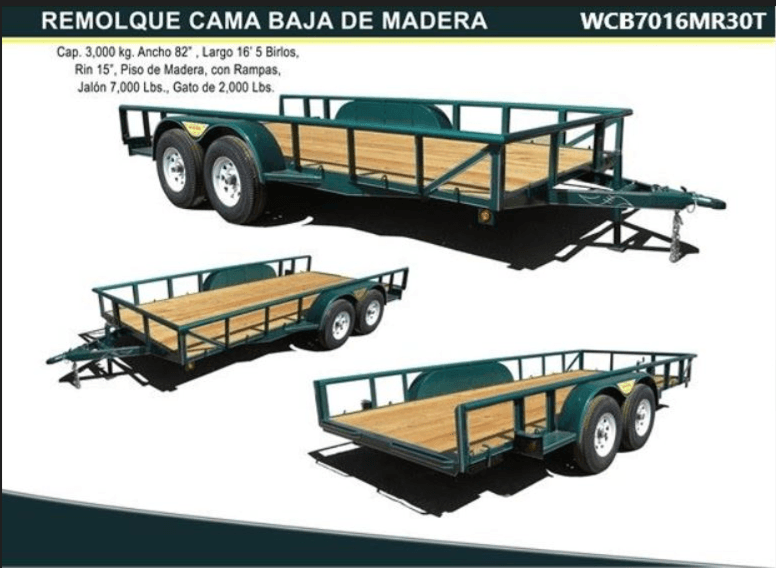 Remolque Cama Baja 3 ton de Super Equipos