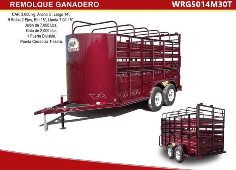 Remolque Ganadero 3 ton de Super Equipos